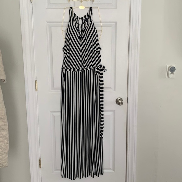 Lane Bryant Black & White Maxi Dress Size 16/18 - Picture 1 of 12